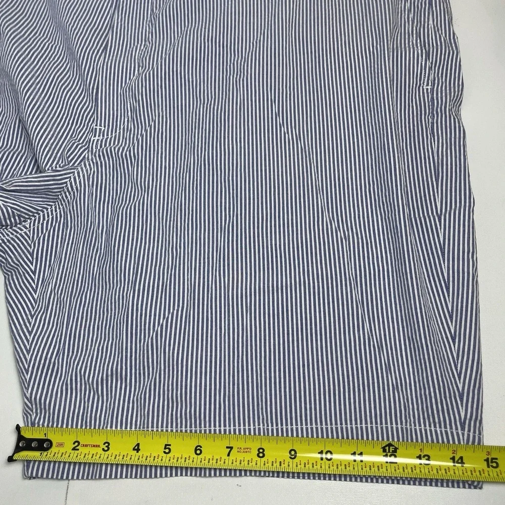 Polo Ralph Lauren Men's Big 54B Classic Fit Seersucker Shorts Blue White Stripe